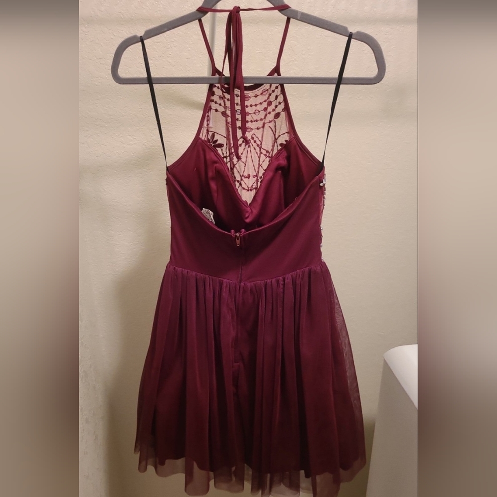 Burgundy homecoming dress